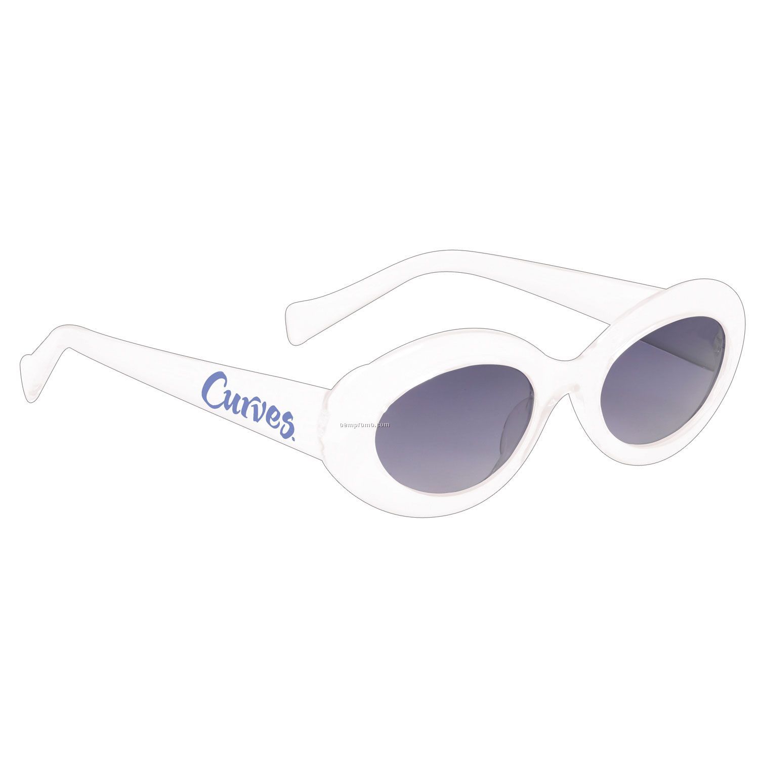 Catalina White Acetate Frame Sunglasses W/ Light Gray Lens