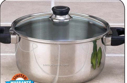 Chef's Secret 6 Quart Commercial Stainless Steel Stockpot With Cover