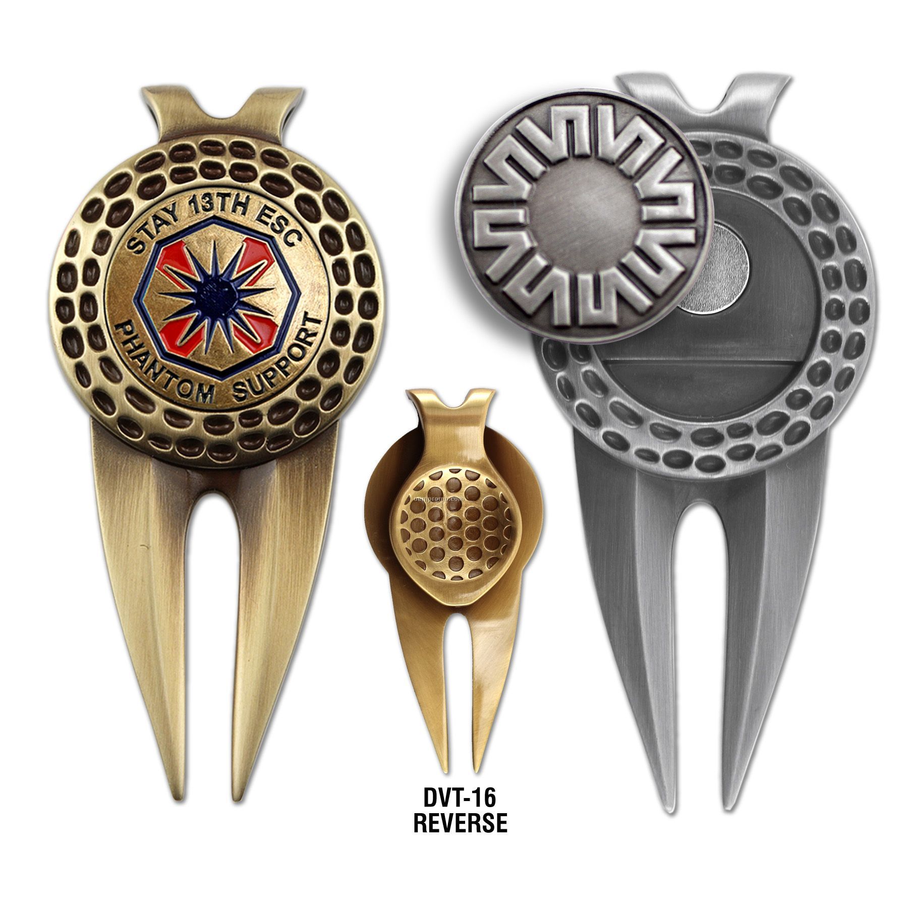 Die Cast Golf Divot Tool With Custom Ball Marker (1