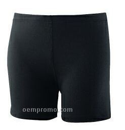 Girls Poly/ Spandex 4" Shorts