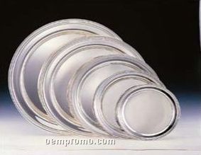 8" Plain Round Silver Tray
