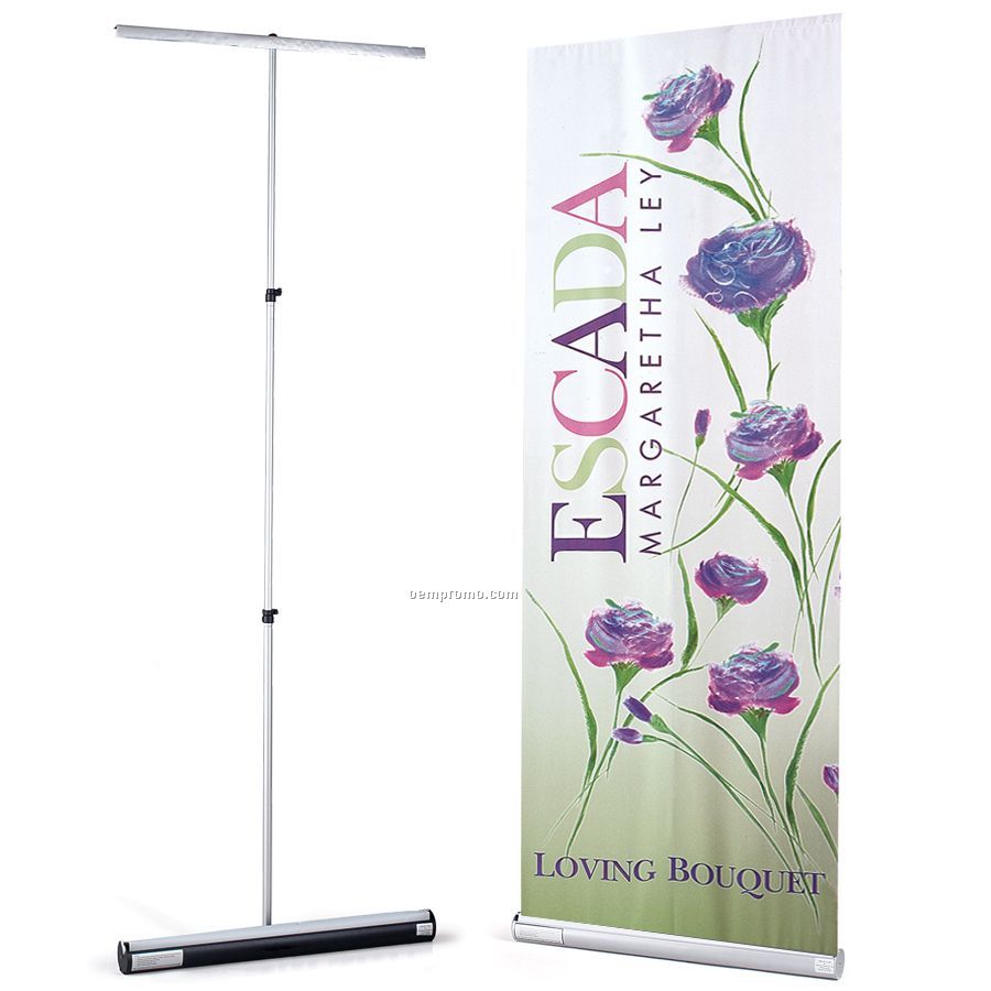 Banner And Stand Set W/One 1-sided Banner (2'x8')