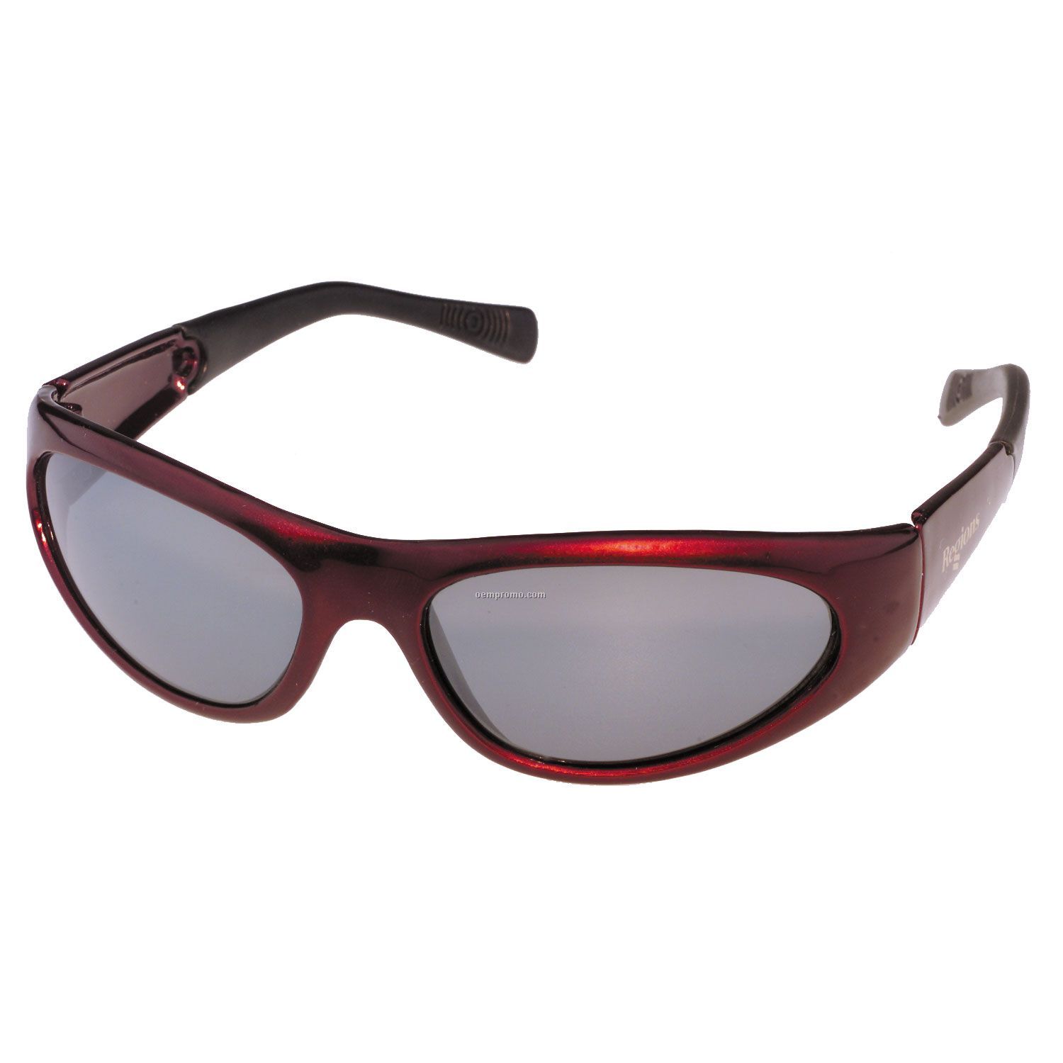 Crimson Wrap - Maroon & Black Nylon Frame Sunglasses W/ Smoke Lens
