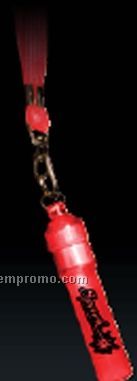 Imprintable Flashing Red Whistles W/ Breakaway Lanyard