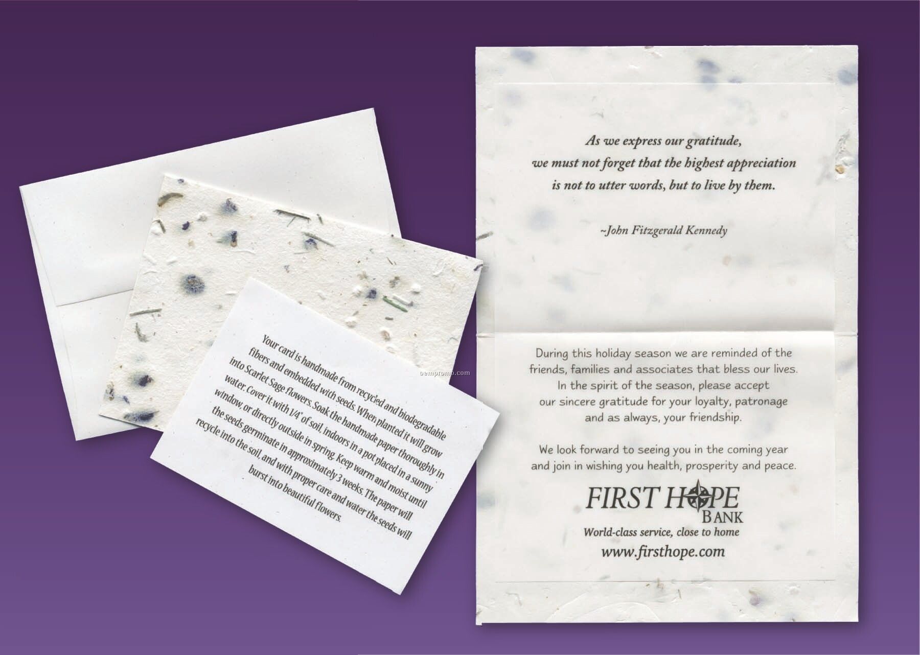 Printed Wedding Invitation Seed Paper Card