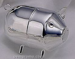 Silver Plated Piggy Bank