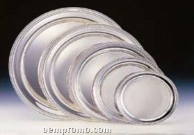 10" Plain Round Silver Tray
