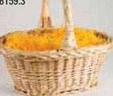 15"X11-1/2"X6" Oval W/ Over Handle Imported Gift Basket/Partial Carton