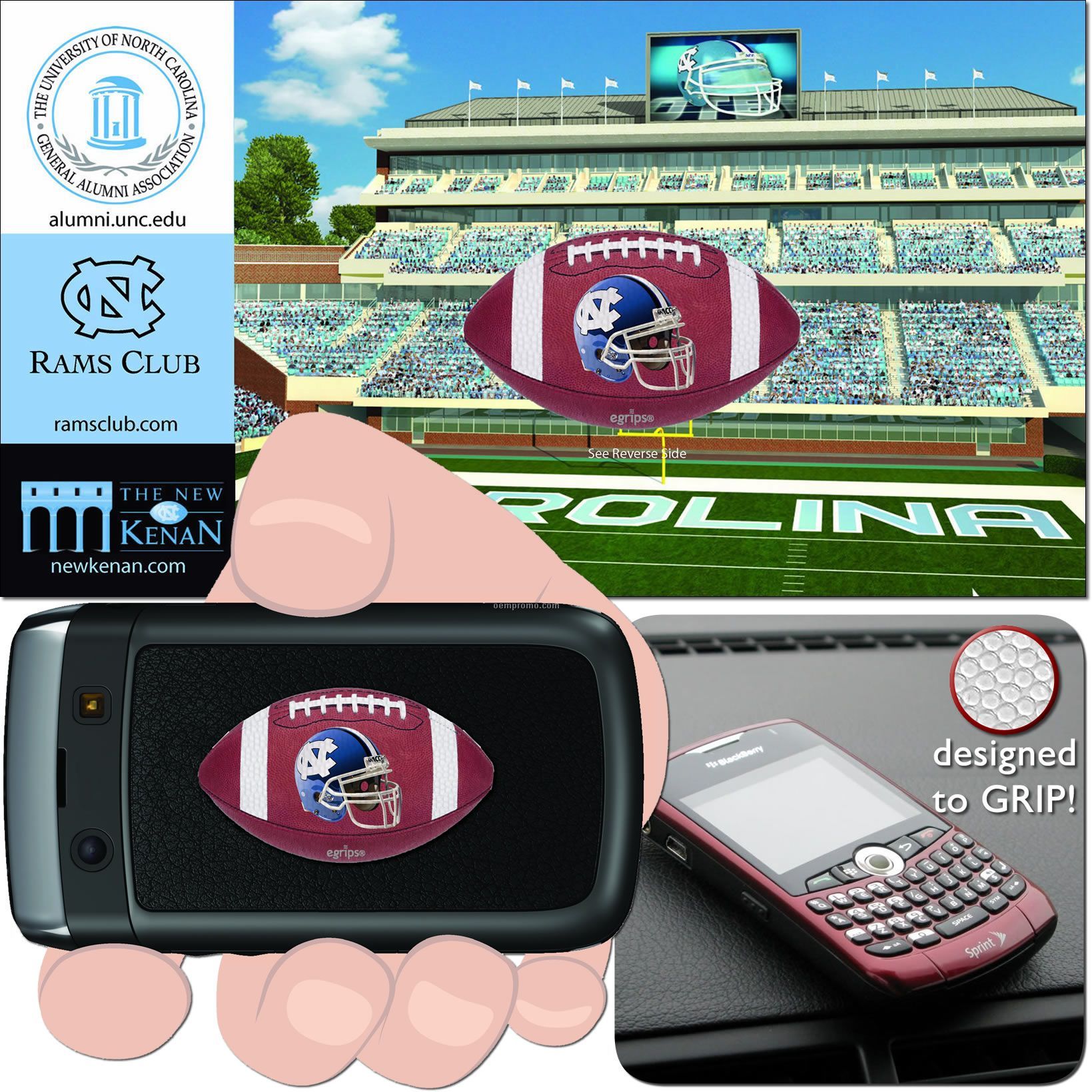 Egrips Non-slip Football + Marketing Card (The Cell Phone Grip)