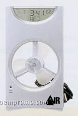 Air Fan Thermo Alarm Clock