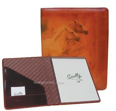 Equestrian Vegetable Tanned Calf Leather Letter Size Pad