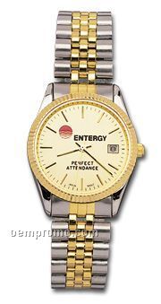 Pedre Men's Gold Dial Astor Watch W/ Stainless Steel Bracelet