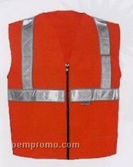 Premium Class II Fluorescent Orange Traffic Safety Vest (S/M-2xl) Blank