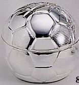 Silver Plated Soccer Bank