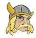 Stock Right Profile Cartoon Viking Mascot Chenille Patch