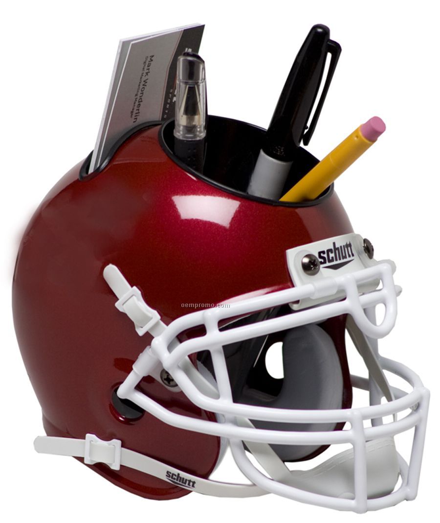 Blank Mini Football Helmet Desk Caddy W/Faceguard