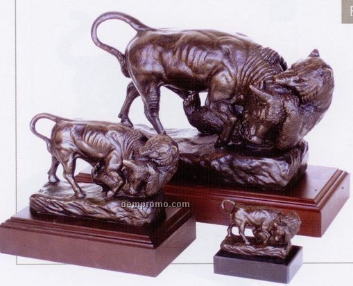 The Bull And The Bear Sculpture (5")