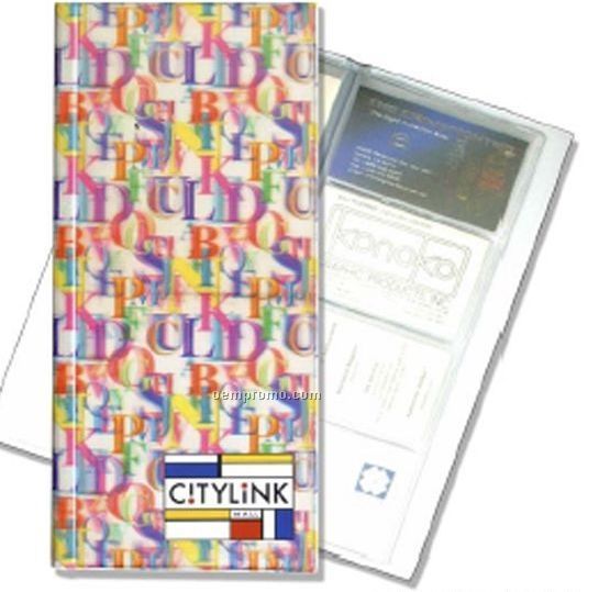128 Card 3d Lenticular Business Card File - Stock / Alphabet (White)