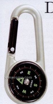 Carabiner Compass With Black Clip