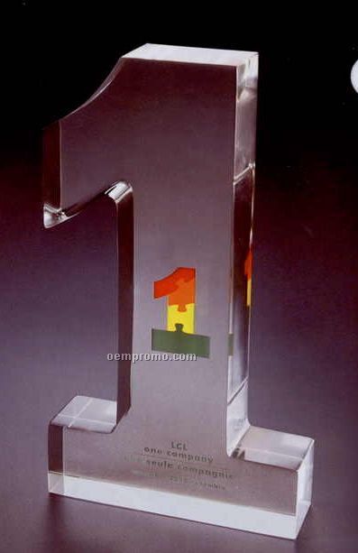 3"X5"X7/8" Acrylic #1 Silhouette Award