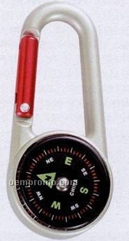 Carabiner Compass With Red Clip
