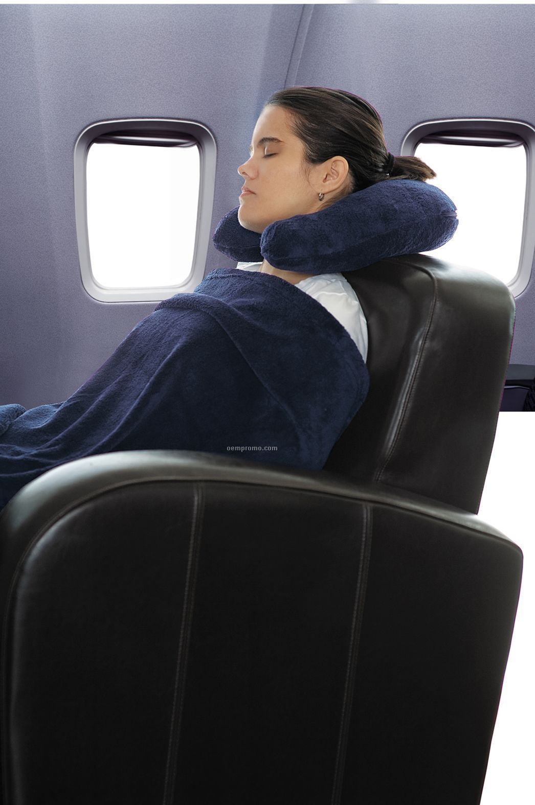 Navy Blue Snoozer Travel Neck Pillow And Blanket