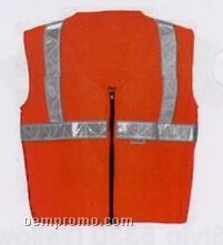 Premium Class II Orange Micro-mesh Traffic Safety Vest (3xl-4xl) Blank
