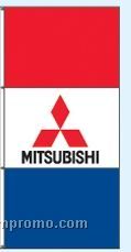 Stock Single Face Dealer Rotator Drape Flags - Mitsubishi