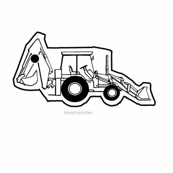 Stock Shape Collection Backhoe 1 Key Tag