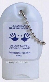 Antibacterial Hand Gel In Toggle Bottle With Key Chain