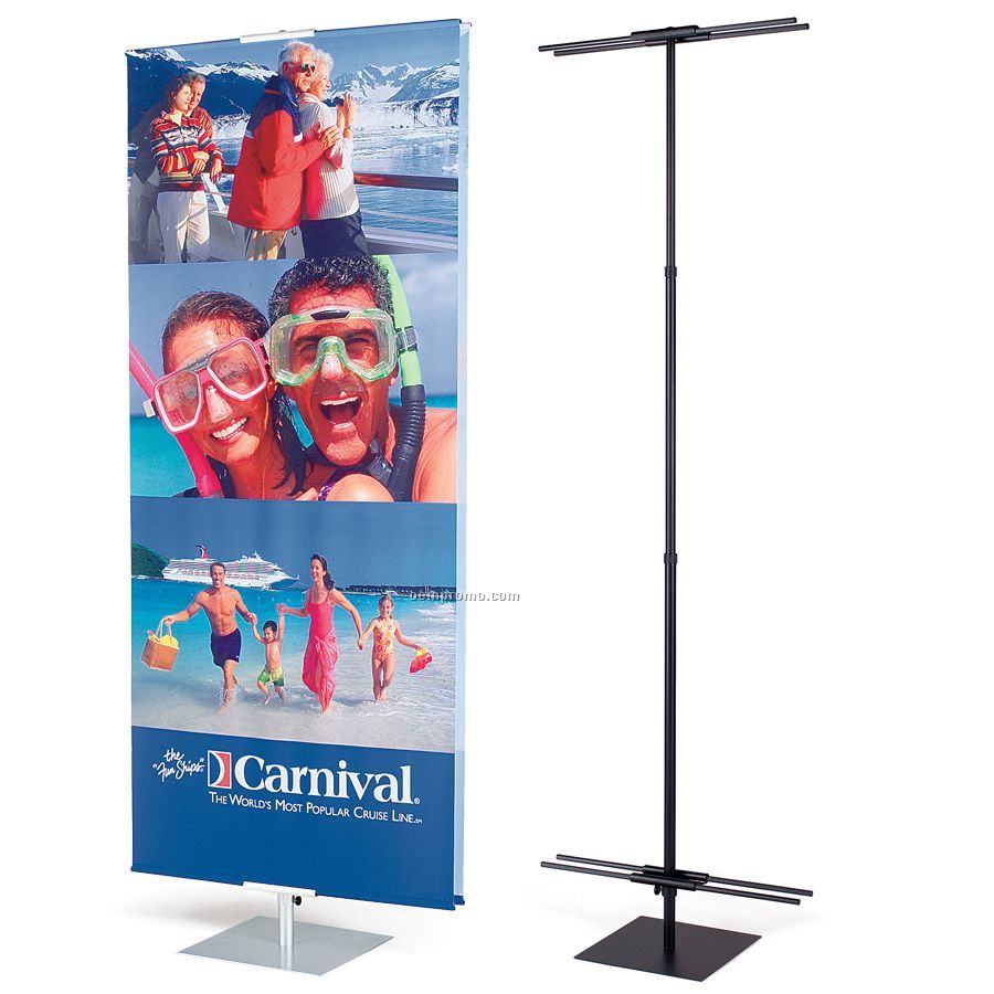 Banner And Stand Set W/One 1-sided Recycled Polyester Banner (3'x8')