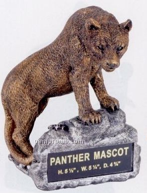 Panther School Mascot W/ Plate