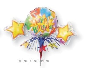 Wanderfuls Happy Birthday Balloon W/ Foil Wand
