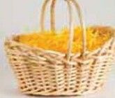13"X9-1/2"X6" Oval W/ Over Handle Imported Gift Baskets (Full Carton)