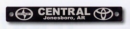 Black Plastic 3d License Plate Badge