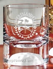 12 Oz. Fairway On The Rocks Glass (Set Of 2 - Deep Etched)