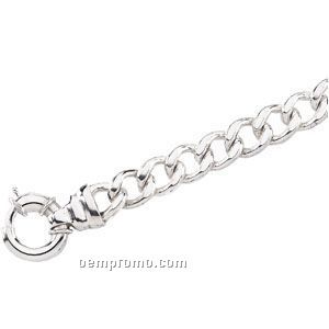 Ladies' 7-1/2" Sterling Silver 12-1/2mm Curb Link Bracelet