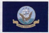 Navy 3'x5' Armed Forces Outdoor Flag Set