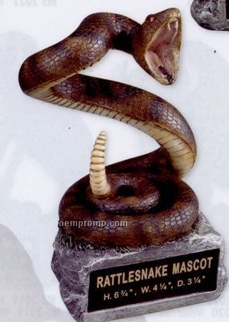 Rattlesnake School Mascot W/ Plate