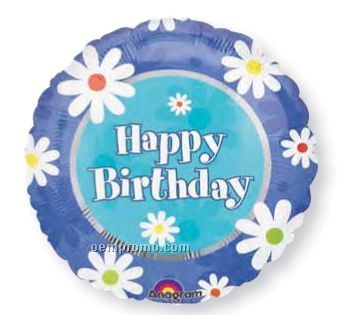 36" Happy Birthday Flower Balloon