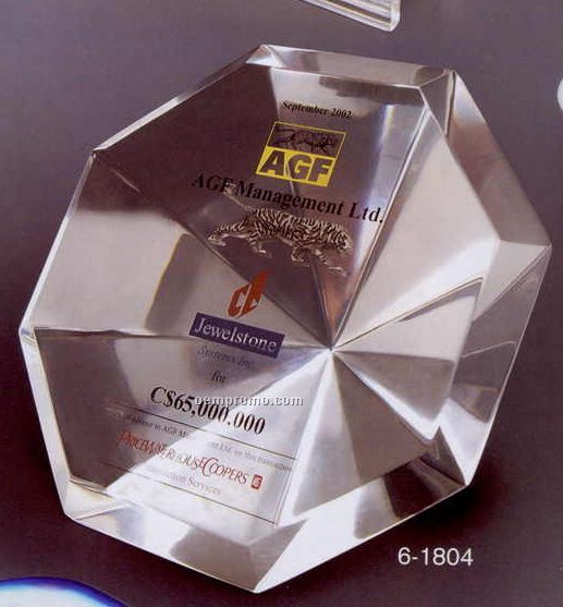 5"X3" Acrylic Diamond Replica Award