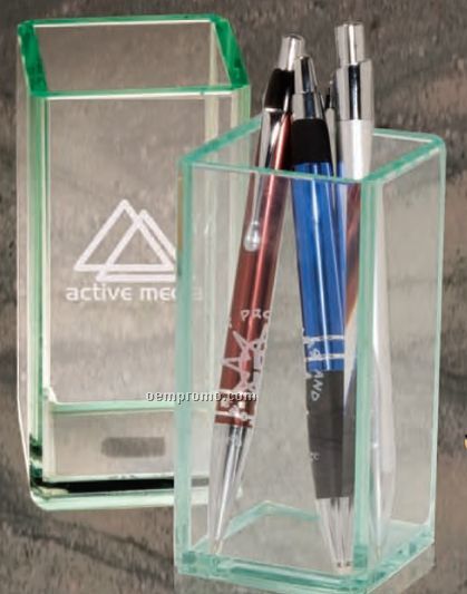 Atrium Glass Pen & Pencil Holder