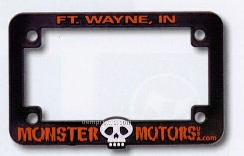 Black Motorcycle License Plate Frame