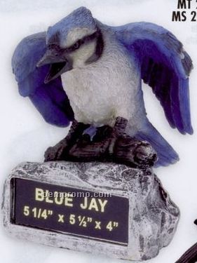 Blue Jay School Mascot W/ Plate