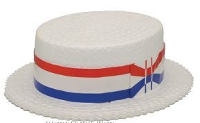 Full Size Natural Styrofoam Skimmer Hat