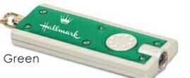 Green & White Rectangular Flashlight Keychain (Printed)