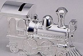 Silver Plated Train Bank