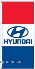 Stock Single Face Dealer Rotator Drape Flags - Hyundai