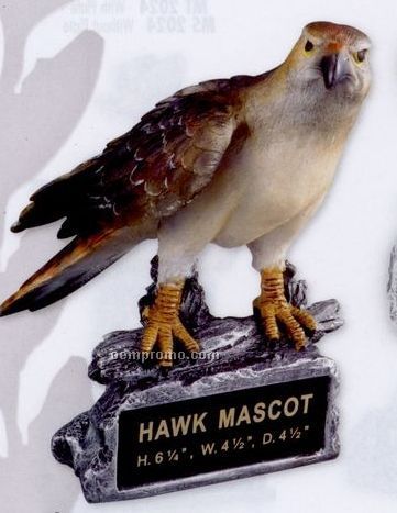 Hawk School Mascot W/ Plate