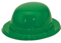 Green Plastic Derby Hat W/ 1 Color Label